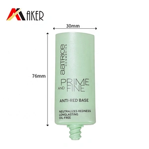 Empty pearl matte green super flat 25ml cosmetic foundation CC BB cream packaging tube with screw cap