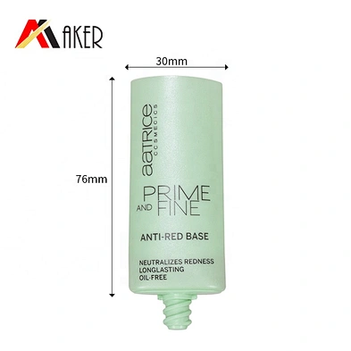 Empty pearl matte green super flat 25ml cosmetic foundation CC BB cream packaging tube with screw cap