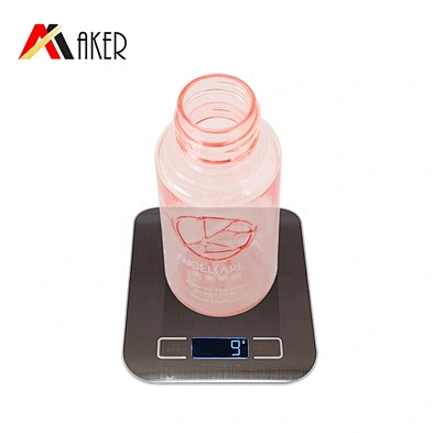 High quality luxury semi-transparent pink 35ml plastic PET bottle for skincare toner serum