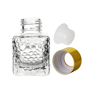 OEM Customize Wholesale High Quality Square Crystal Clear Fancy Room Luxury Reed Aroma Empty Glass Diffuser Bottle