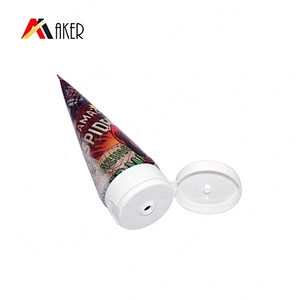 Customized printing empty 120ml hotel shampoo cosmetic plastic tube packaging with flip cap