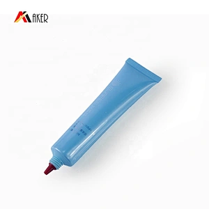 Cosmetic 25ml plastic round LDPE eye cream tube packaging with nozzle plug