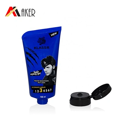 New design 150ml men design LDPE plastic hair packaging tube with cap for styling gel