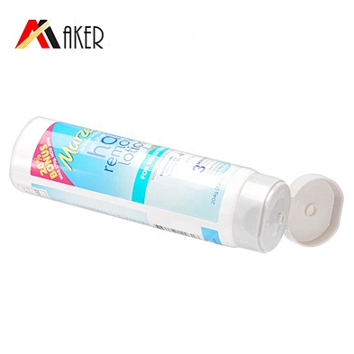 200g soft touch round LDPE cosmetic plastic tube with flip top lid