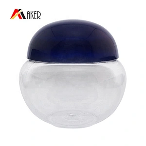 Factory supply wholesale price transparent empty PET plastic jar 300ml with screw lid
