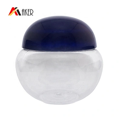 Factory supply wholesale price transparent empty PET plastic jar 300ml with screw lid