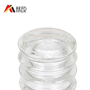 New design empty 5ml clear cosmetic glass nail polish bottle with black screw cap and brush