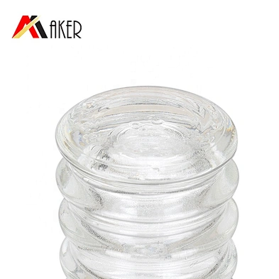 New design empty 5ml clear cosmetic glass nail polish bottle with black screw cap and brush