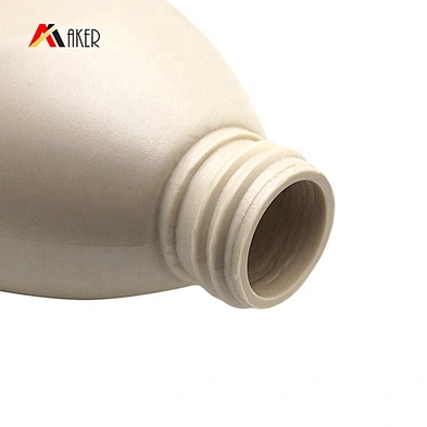 600ml Solid gray HDPE plastic shampoo bottle packaging with white lotion pump