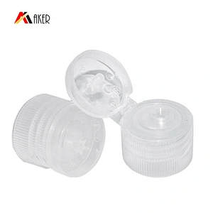 Square Shape 50ml Empty Clear Pet Plastic Face Toner Bottle with Plastic Flip Top Cap