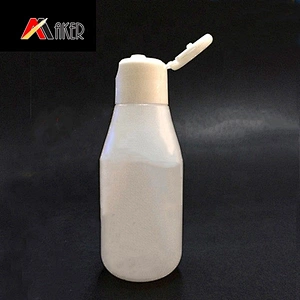 Factory wholesale 60ml portable HDPE plastic cosmetic lotion squeeze bottle with flip top cap