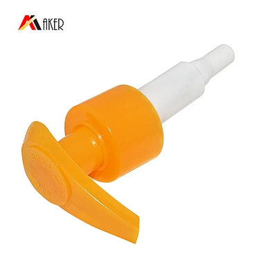 High Quality liquid Soap non-spill 28/410 shampoo lotion Pump with orange color