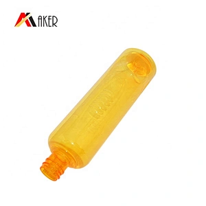 China wholesale empty 500ml unique round semi-transparent pet plastic bottles for shampoo
