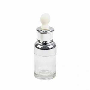 designer glass cosmetic drop  essential oil packaging personal care clear child proof dropper bottle message oil bottle