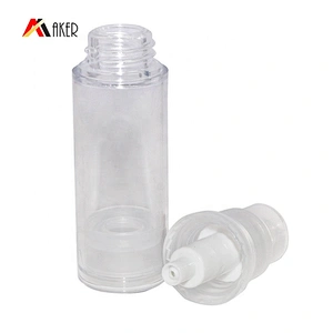 Wholesale empty small clear 5ml ABS plastic cosmetic airless pump bottle with cover