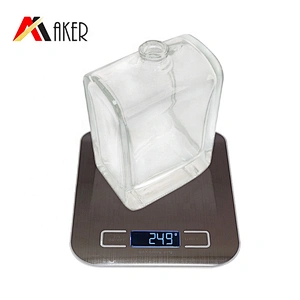 100ml empty clear square crystal glass perfume bottle with aluminum mist sprayer