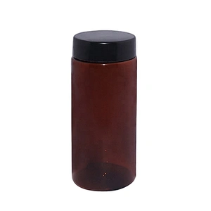 60ml amber PETG empty cylinder cosmetic talcum powder bottle plastic sifter with screw lid