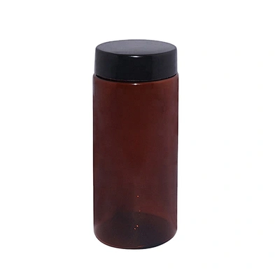 60ml amber PETG empty cylinder cosmetic talcum powder bottle plastic sifter with screw lid