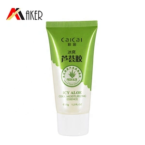 30ml LDPE  pearl white offset printing soft cosmetic tube for aloe vera gel BB cream with screw cap