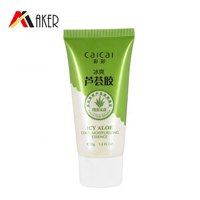 30ml LDPE  pearl white offset printing soft cosmetic tube for aloe vera gel BB cream with screw cap