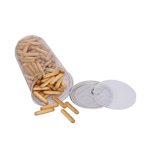 tall plastic pet airtight food storage container canister hermetic snacks nut candy sugar cookie food storage jar