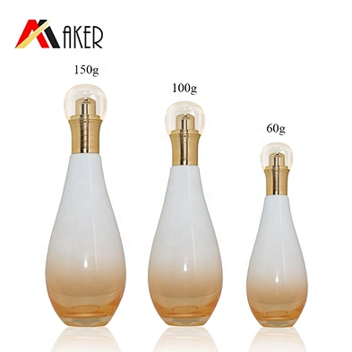 Wholesale in stock luxury 60ml 100ml 150ml skin care glass face serum bottle