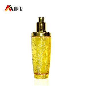 cosmetic glass bottle packaging 50ml lotion cosmetic glass container with pump