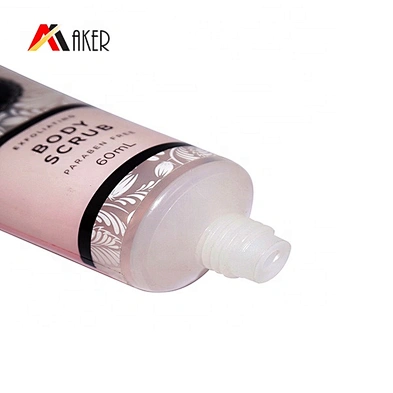 China wholesale round 50ml body lotion cosmetic plastic tube packaging with screw lid