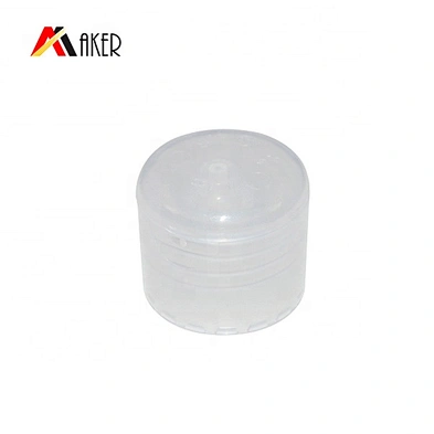 Hot selling semi-transparent 22mm plastic bottle screw cap round PP flip top cap wholesale