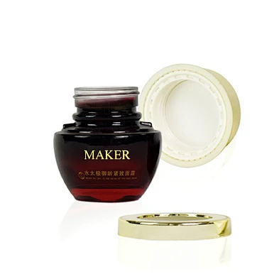 wholesale empty glass 50g 2oz  custom logo alumite cap lotion face cream handcream cosmetic packaging skincare jar