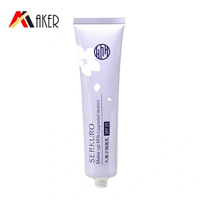 Factory wholesale purple color empty round lotion cosmetic hand cream tube packaging with screw cap