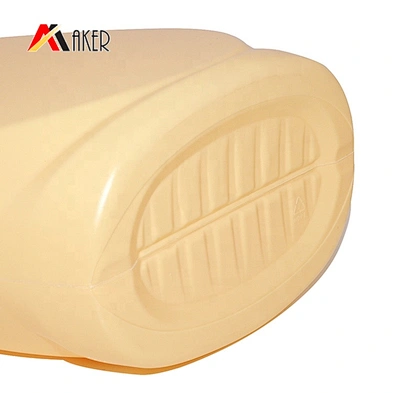 Factory wholesale price empty 2L light yellow HDPE plastic laundry detergent bottle