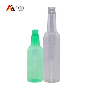 Round Shape 100ml 200ml Green Clear Cosmetic Biodegradable Plastic Bottle with Aluminum Screw Cap