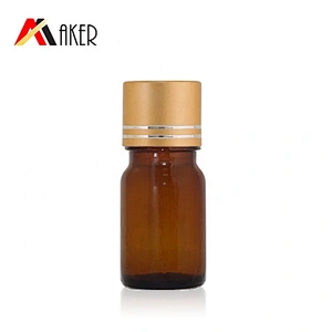 China supplier 5ml amber mini vial small glass container essential oil bottle