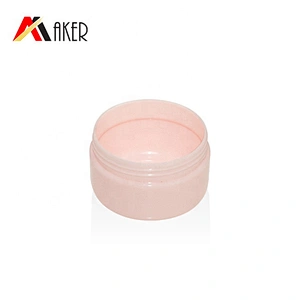 Small MOQ PP 20g pink cylinder single wall plastic cosmetic cream jar packaging with screw cap