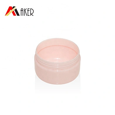 Small MOQ PP 20g pink cylinder single wall plastic cosmetic cream jar packaging with screw cap