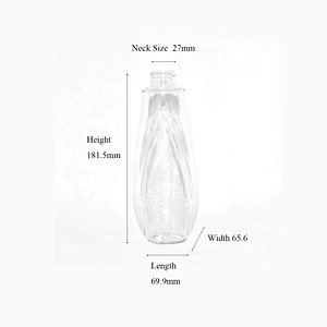 2020 Newest unique design 400ml empty clear PET plastic lotion bottles with pump