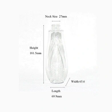 2020 Newest unique design 400ml empty clear PET plastic lotion bottles with pump