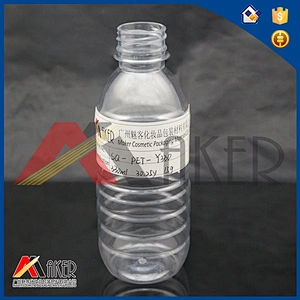 Factory supply clear empty PET 330ml round shape plastic juice bottle
