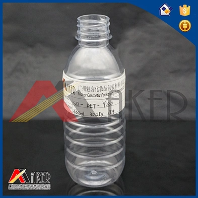 Factory supply clear empty PET 330ml round shape plastic juice bottle
