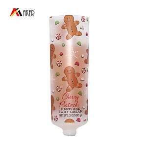 New design semi transparent 100ml LDPE plastic hand cream body cream cosmetic packaging tube with plastic flip top cap
