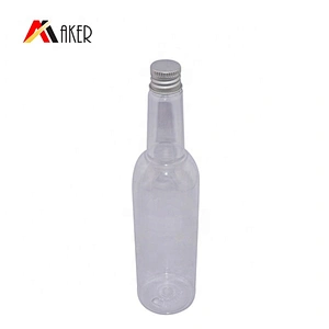 Round Shape 100ml 200ml Green Clear Cosmetic Biodegradable Plastic Bottle with Aluminum Screw Cap