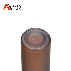 Newest 10ml frosted amber essential oil glass roll on bottle with hot stamping
