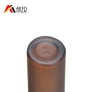 Newest 10ml frosted amber essential oil glass roll on bottle with hot stamping