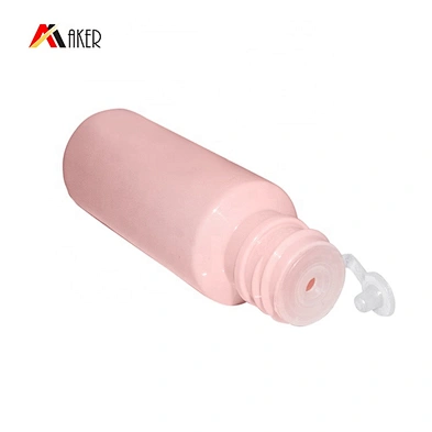 Empty cylinder 30ml cosmetic PET plastic lotion bottle with screw cap
