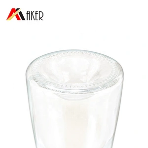 China supplier 500ml slim clear empty fruit sparkling champagne wine glass bottle with polymer rubber stopper