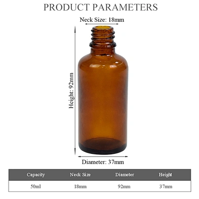 50ml amber black essential oil glass bottle personal care packaging skin care dropper bottle wholesale serum bottle
