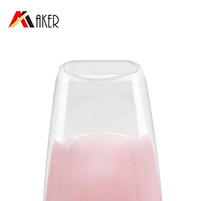 2019 New 50ml Fragrance Empty Internal Painting Pink Glass Perfume Bottle Cosmetic Packaging with Mist Sprayer