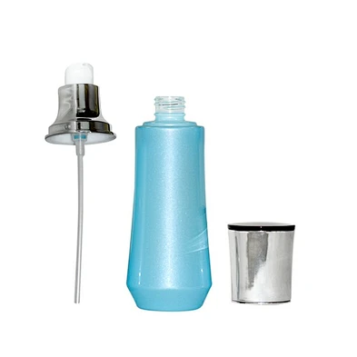 luxury fashion personal care glass 100ml print blue skin care lotion cream glass custom bottles packaging set glass bottle