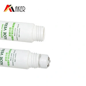 New arrival 25ml round LDPE plastic cosmetic eye cream tube packaging with roller ball and screw cap